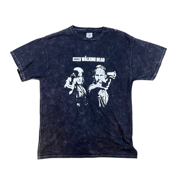 Retro Y2K Walking Dead Rick & Daryl T-shirt - M - Picture 1 of 3